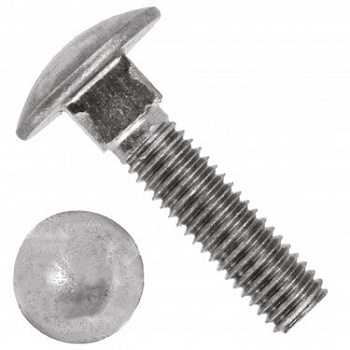 Болт мебельный М5х20 DIN 603 нержавеющая сталь А2